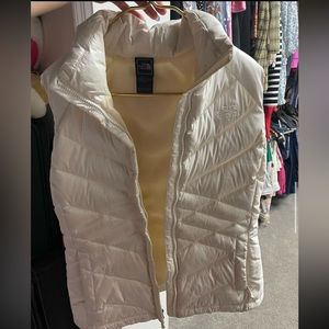 White north face vest